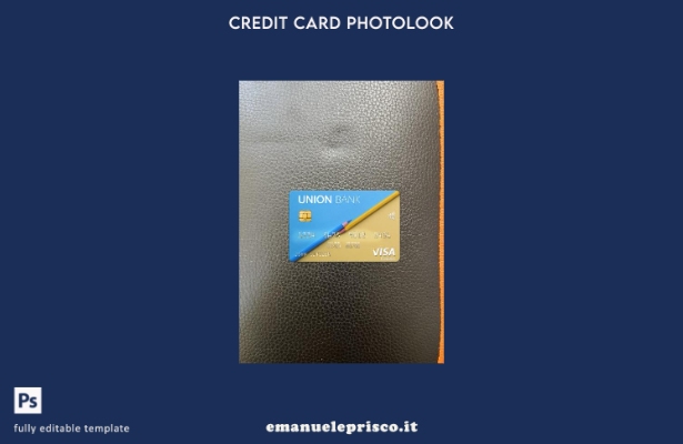 modello frontale photolook della carta visto Albania Union Bank in stile verific